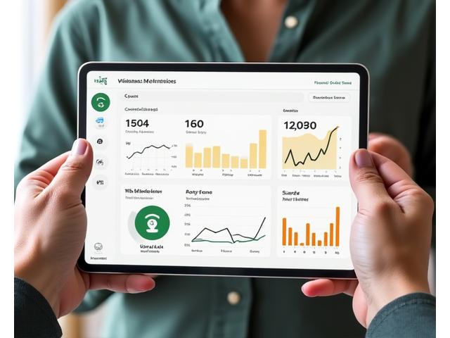 Representación de un dashboard digital con gráficos de progreso de bienestar: indicadores de sueño, actividad física y mindfulness.