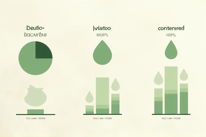 Gráfico circular y barras que muestran métricas de impacto sostenible: CO2 ahorrado, plástico evitado y agua conservada, con un tono verde y marrón que evoca la naturaleza.